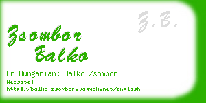 zsombor balko business card